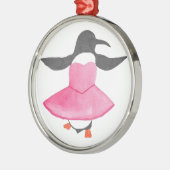 Ballet Penguin Metalen Ornament (Links)