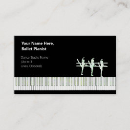 Ballet Pianist Iridescent Green Var. Glitter Visitekaartje