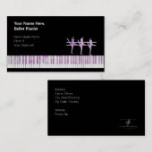 Ballet Pianist Iridescent Paars Var. Glitter Visitekaartje (Voorkant / Achterkant)