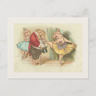 Ballet Pig Briefkaart