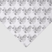 Ballet Pointe Schoenen Hand getekend zwart en wit Tissuepapier (Detail)