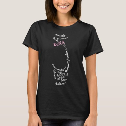 Ballet Pointe Shoe Funny Ballerina Dance Lover Gra T-shirt (Voorkant)