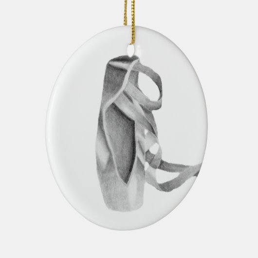 Ballet Pointe Shoe Graphic Keramisch Ornament (Rechts)