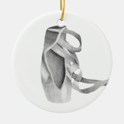 Ballet Pointe Shoe Graphic Keramisch Ornament (Voorkant)