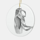 Ballet Pointe Shoe Graphic Keramisch Ornament (Links)