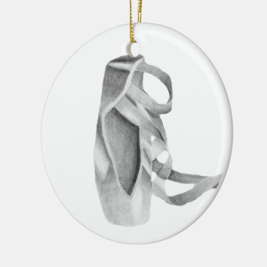 Ballet Pointe Shoe Graphic Keramisch Ornament (Links)