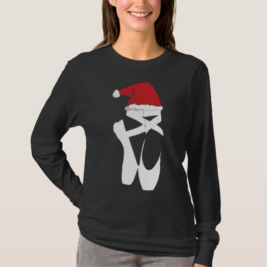 Ballet Pointe Shoe-kerstkerstkerstkerstman T-shirt (Voorkant)