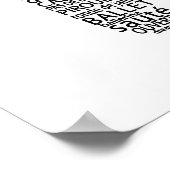 Ballet Pointe Shoe Typografie Zwart-wit Poster (Hoek)