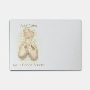 Ballet Pointe Shoes, gebilderd, aangepast Post-it® Notes