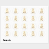 Ballet Pointe Shoes, gebilderd, aangepast Ronde Sticker (Vel)