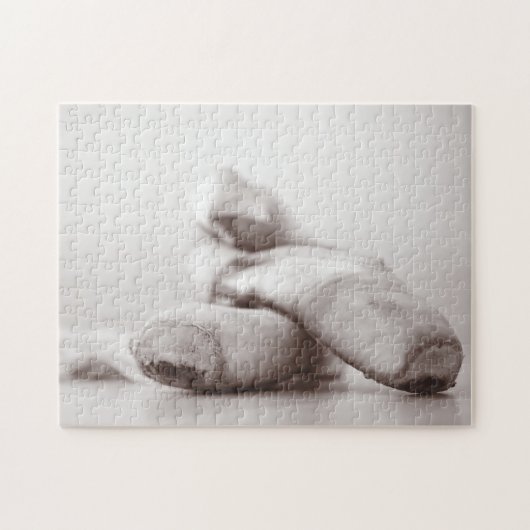 Ballet Pointe Shoes on Dance Floor Sjabloon Legpuzzel (Horizontaal)