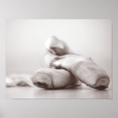 Ballet Pointe Shoes on Dance Floor Sjabloon Poster (Voorkant)