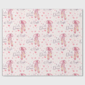 Ballet Pointe Shoes op lichte achtergrond Cadeaupapier (Vlak)