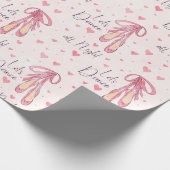 Ballet Pointe Shoes op lichte achtergrond Cadeaupapier (Hoek)