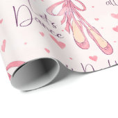 Ballet Pointe Shoes op lichte achtergrond Cadeaupapier (Rol Hoek)