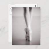 Ballet Pointe Shoes Sepia Dansend Slippers Briefkaart (Voorkant / Achterkant)
