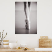 Ballet Pointe Shoes Sepia Dansend Slippers Poster (Keuken)
