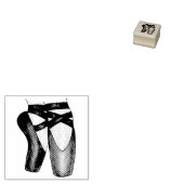 Ballet Pointe Toe Shoes Ballerina Dance Stamp Rubberstempel (Gestempeld)