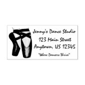 Ballet Pointe Toe Shoes Dance Studio Address Rubberstempel (Afrduk)