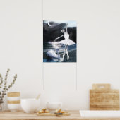 Ballet Poster: Moonlight op het meer van Swan Poster (Keuken)