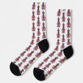 Ballet Princess Chocolate Lab Labrador Retriever Sokken (Links)