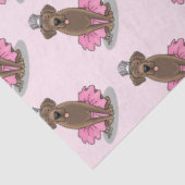 Ballet Princess Chocolate Lab Labrador Retriever Tissuepapier (Detail)