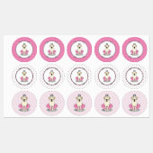 Ballet Princess Yellow Lab Labrador Retriever Dog Labels (Vel)