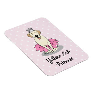 Ballet Princess Yellow Lab Labrador Retriever Dog Magneet