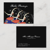 Ballet Printemps Ballerina Design Business Visitekaartje (Voorkant / Achterkant)