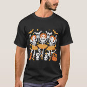 Ballet Pumpkin Skeleton Halloween T-shirt – eng (Voorkant)