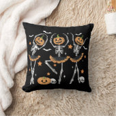 Ballet Pumpkin Skeleton Scary Halloween Kussen (Deken)