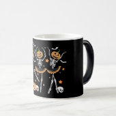 Ballet Pumpkin Skeleton Scary Halloween Magische Mok (Voorkant rechts)