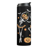 Ballet Pumpkin Skeleton Scary Halloween Thermosbeker (Gedraaid links)