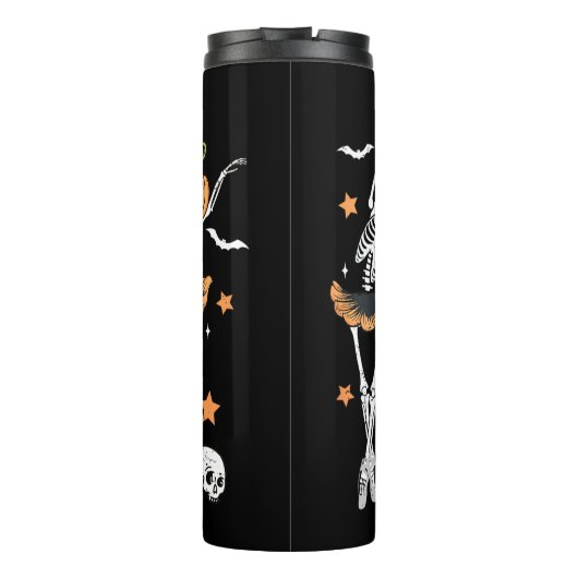 Ballet Pumpkin Skeleton Scary Halloween Thermosbeker (Achterkant)