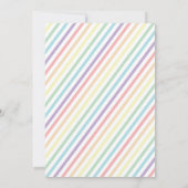 Ballet Rainbow Tutu Gold Glitter Verjaardag Uitnod Kaart (Achterkant)