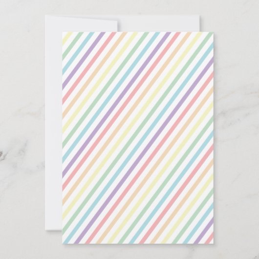 Ballet Rainbow Tutu Gold Glitter Verjaardag Uitnod Kaart (Achterkant)