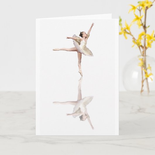 ballet reflectionsGreeting Kaart (Gele Bloem)
