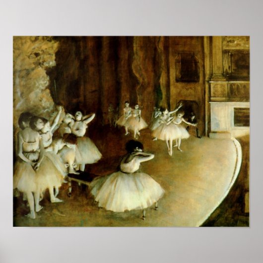 Ballet Rehearsal On Stage Poster (Voorkant)