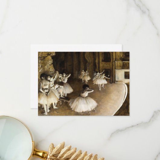 Ballet repetitie op het podium door Edgar Degas Bedankkaart (Voorkant / Achterkant in situ)