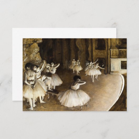 Ballet repetitie op het podium door Edgar Degas Bedankkaart (Voorkant / Achterkant)