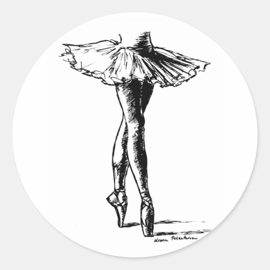 ballet ronde sticker (Voorkant)