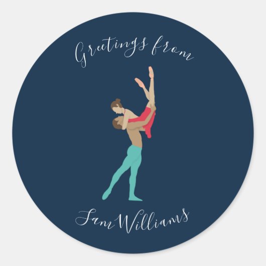ballet ronde sticker (Voorkant)