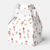 Ballet Roze Ballerina's Dancing Pattern Bedankdoosjes (Achterkant)