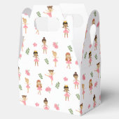 Ballet Roze Ballerina's Dancing Pattern Bedankdoosjes (Geopend)