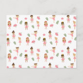 Ballet Roze Ballerina's Dancing Pattern Feestdagenkaart (Voorkant)