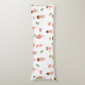 Ballet Roze Ballerina's Dancing Pattern Lichaamskussen (Voorkant Verticaal)