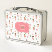 Ballet Roze Ballerina's Dancing Pattern Meisje (Achterkant)