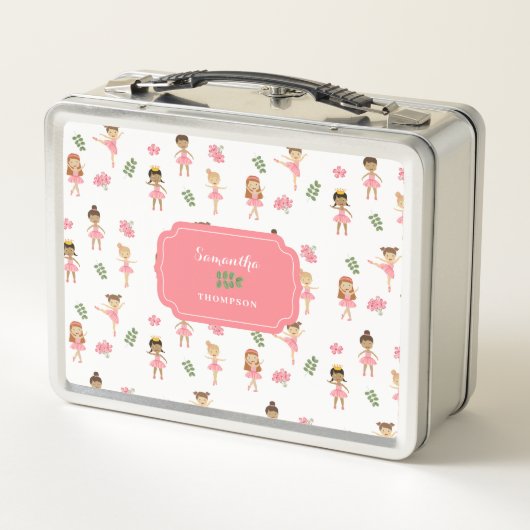 Ballet Roze Ballerina's Dancing Pattern Meisje (Achterkant)