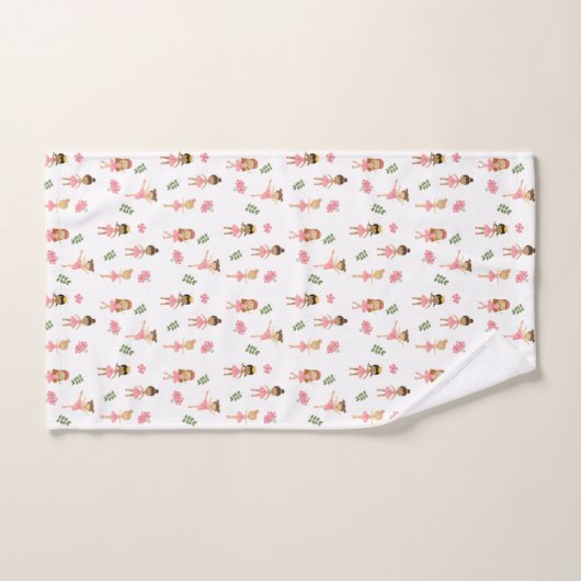 Ballet Roze Ballerina's Dancing Pattern Meisje Bad Handdoek (Handdoek)