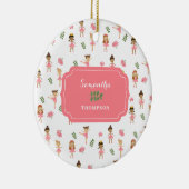 Ballet Roze Ballerina's Dancing Pattern Meisje Keramisch Ornament (Rechts)